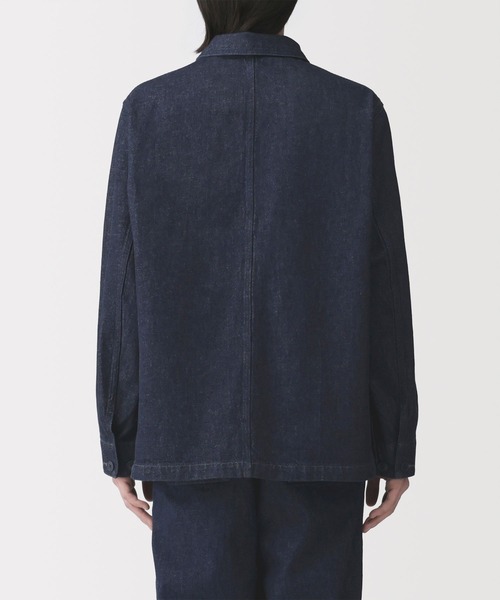 無印良品（ムジルシリョウヒン）の「紳士　木の実から作ったカポック混デニム　カバーオール（カバーオール・メンズ・ダークネイビー/グレー系・M/S/XL/L）」の9枚目の写真