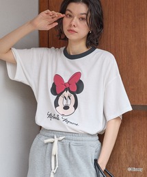 新品 コムデギャルソン ガール　ディズニー　ミニー　カットソー　tシャツ L コムデギャルソンガール ディズニー ミニー プリントTシャツ ホワイト