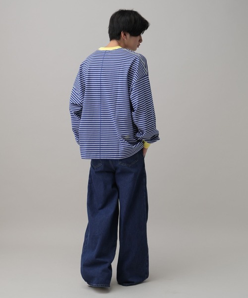 ALAND(エーランド)の「【UNISEX】ALAND/ボーダーコンビカラーロンT(Tシャツ/カットソー・レディース・ネイビー/ブラック・MEDIUM/LARGE)」の14枚目の写真