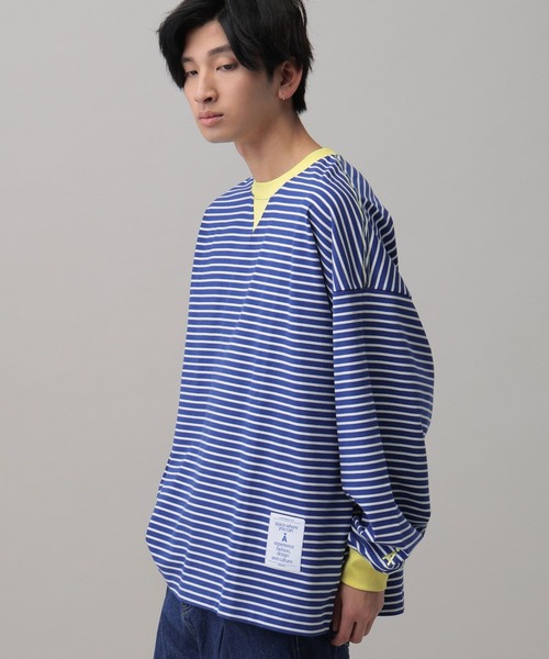 ALAND(エーランド)の「【UNISEX】ALAND/ボーダーコンビカラーロンT(Tシャツ/カットソー・レディース・ネイビー/ブラック・MEDIUM/LARGE)」の16枚目の写真