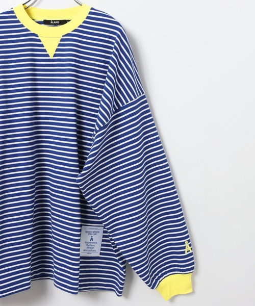 ALAND(エーランド)の「【UNISEX】ALAND/ボーダーコンビカラーロンT(Tシャツ/カットソー・レディース・ネイビー/ブラック・MEDIUM/LARGE)」の21枚目の写真