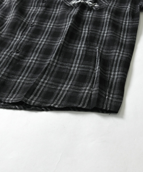 FVLMEN(フルメン)の「【FVLMEN】ロゴ 刺繍 ロングスリーブ チェック シャツ(シャツ/ブラウス・メンズ・レッド/ブラウン/ブラック・X-LARGE/LARGE/MEDIUM)」の6枚目の写真