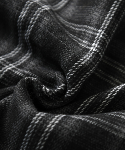 FVLMEN(フルメン)の「【FVLMEN】ロゴ 刺繍 ロングスリーブ チェック シャツ(シャツ/ブラウス・メンズ・レッド/ブラウン/ブラック・X-LARGE/LARGE/MEDIUM)」の7枚目の写真