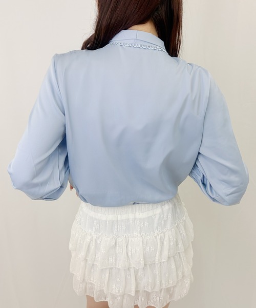 frunco(フランコ)の「【ZOZOTOWN限定】ピコレースサテンボウタイブラウス(シャツ/ブラウス・レディース・ブルー/ホワイト・FREE)」の22枚目の写真
