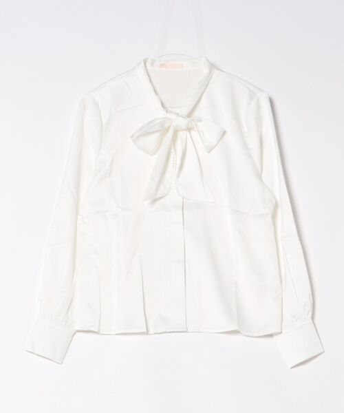 frunco(フランコ)の「【ZOZOTOWN限定】ピコレースサテンボウタイブラウス(シャツ/ブラウス・レディース・ブルー/ホワイト・FREE)」の5枚目の写真
