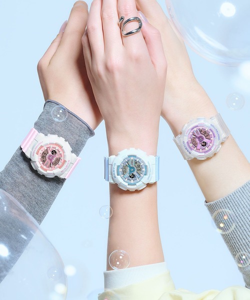 BABY-G(ベイビージー)の「BA-110シリーズ / BA-110PS-7AJF(アナログ腕時計・レディース・ホワイト×パープル・FREE)」の6枚目の写真