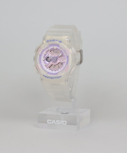 BABY-G(ベイビージー)の「BA-110シリーズ / BA-110PS-7AJF(アナログ腕時計・レディース・ホワイト×パープル・FREE)」の8枚目の写真