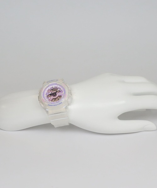 BABY-G(ベイビージー)の「BA-110シリーズ / BA-110PS-7AJF(アナログ腕時計・レディース・ホワイト×パープル・FREE)」の14枚目の写真