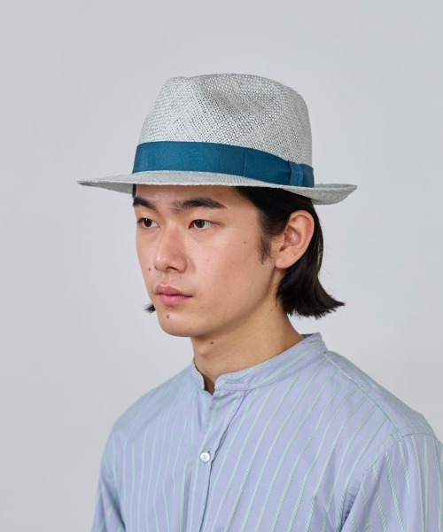 OVERRIDE（オーバーライド）の「OVERRIDE  KENMA FEDORA COLOR RIBBON / オーバーライド（ハット・メンズ・ライトベージュ/ブラック/ホワイト/グレー・60cm/58cm）」の9枚目の写真