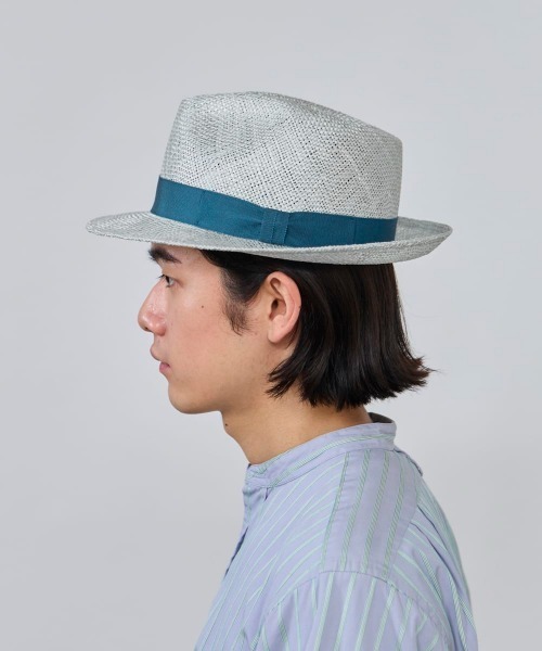 OVERRIDE（オーバーライド）の「OVERRIDE  KENMA FEDORA COLOR RIBBON / オーバーライド（ハット・メンズ・ライトベージュ/ブラック/ホワイト/グレー・60cm/58cm）」の11枚目の写真