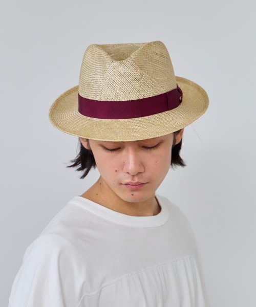 OVERRIDE（オーバーライド）の「OVERRIDE  KENMA FEDORA COLOR RIBBON / オーバーライド（ハット・メンズ・ライトベージュ/ブラック/ホワイト/グレー・60cm/58cm）」の16枚目の写真