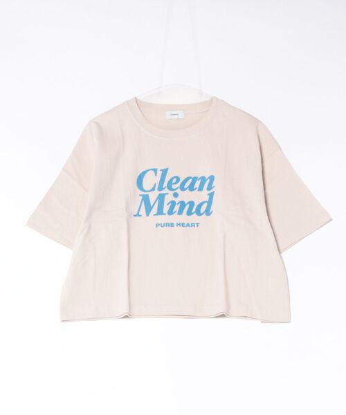 undeny.(アンディニ-)の「アンディニー Clean Mind ショート Tシャツ(Tシャツ/カットソー・レディース・ピンク/ベージュ系その他/ホワイト・F)」の1枚目の写真