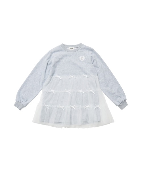 Tulle tiered sweat mini one piece（ワンピース）｜Lolime by mellfy