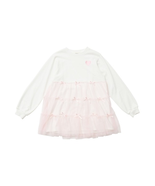 Tulle tiered sweat mini one piece（ワンピース）｜Lolime by mellfy