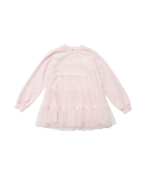 Tulle tiered sweat mini one piece（ワンピース）｜Lolime by mellfy