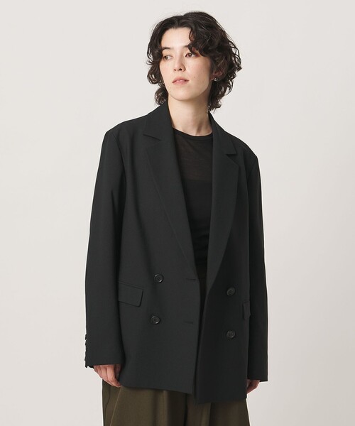 MARW UNITED ARROWS(マルゥ ユナイテッドアローズ)の「<MARW UNITED ARROWS>ジャージー ダブル ジャケット(テーラードジャケット・レディース・ダークグレー/ブラック・38/34/36)」の4枚目の写真