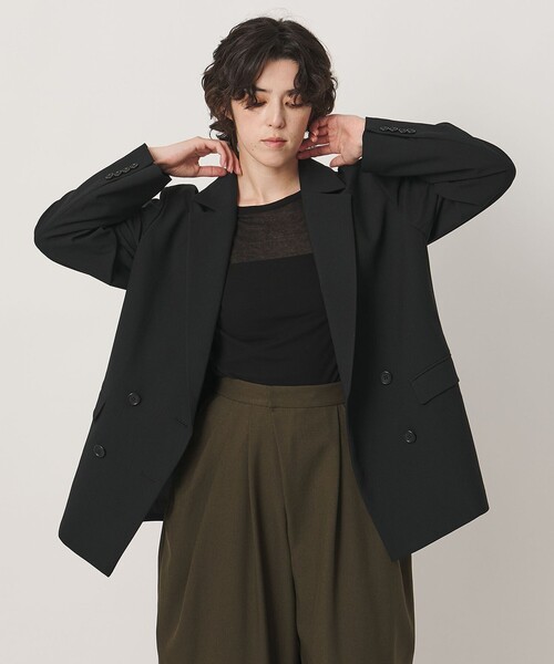 MARW UNITED ARROWS(マルゥ ユナイテッドアローズ)の「<MARW UNITED ARROWS>ジャージー ダブル ジャケット(テーラードジャケット・レディース・ダークグレー/ブラック・38/34/36)」の5枚目の写真