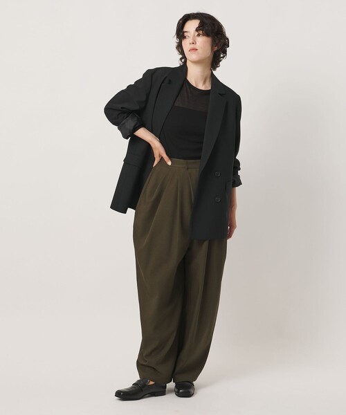 MARW UNITED ARROWS(マルゥ ユナイテッドアローズ)の「<MARW UNITED ARROWS>ジャージー ダブル ジャケット(テーラードジャケット・レディース・ダークグレー/ブラック・38/34/36)」の6枚目の写真