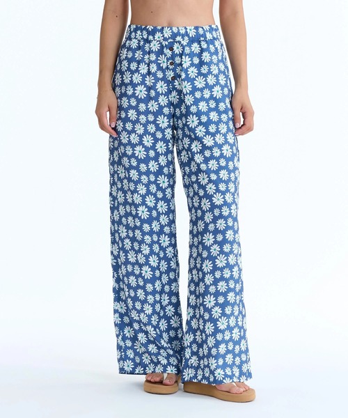 ROXY(ロキシー)の「ROXY ウィメンズ FLOWER SOUL ロングパンツ 【2026年春夏モデル】/ロキシー花柄・ストライプ・チェック柄ボトムス(その他パンツ・レディース・ネイビー/ピンク/グリーン・SMALL/MEDIUM/LARGE)」の2枚目の写真