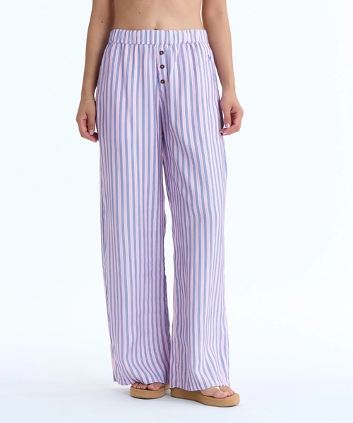 ROXY(ロキシー)の「ROXY ウィメンズ FLOWER SOUL ロングパンツ 【2026年春夏モデル】/ロキシー花柄・ストライプ・チェック柄ボトムス(その他パンツ・レディース・ネイビー/ピンク/グリーン・SMALL/MEDIUM/LARGE)」の3枚目の写真