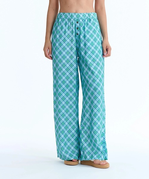 ROXY(ロキシー)の「ROXY ウィメンズ FLOWER SOUL ロングパンツ 【2026年春夏モデル】/ロキシー花柄・ストライプ・チェック柄ボトムス(その他パンツ・レディース・ネイビー/ピンク/グリーン・SMALL/MEDIUM/LARGE)」の1枚目の写真