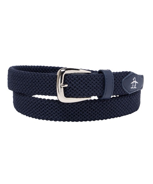 MUNSINGWEAR(マンシングウェア)の「ゴムメッシュスキニーベルト(ベルト・レディース・ネイビー/ベージュ・F)」の2枚目の写真