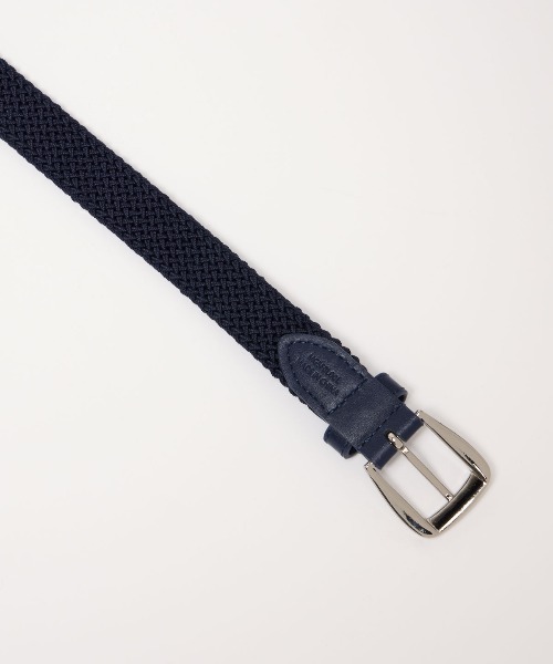 MUNSINGWEAR(マンシングウェア)の「ゴムメッシュスキニーベルト(ベルト・レディース・ネイビー/ベージュ・F)」の4枚目の写真