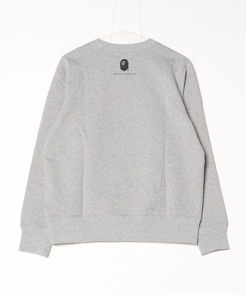 A BATHING APE(アベイシングエイプ)の「GO APE POINTER COLLEGE CREWNECK BAPEC(スウェット・メンズ・グレー/ブラック・MEDIUM/X-LARGE/LARGE/XXX-LARGE/SMALL/XX-LARGE)」の9枚目の写真