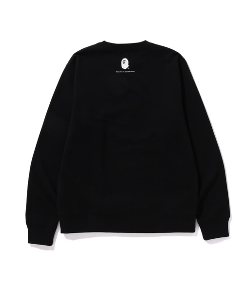 A BATHING APE(アベイシングエイプ)の「GO APE POINTER COLLEGE CREWNECK BAPEC(スウェット・メンズ・グレー/ブラック・MEDIUM/X-LARGE/LARGE/XXX-LARGE/SMALL/XX-LARGE)」の3枚目の写真