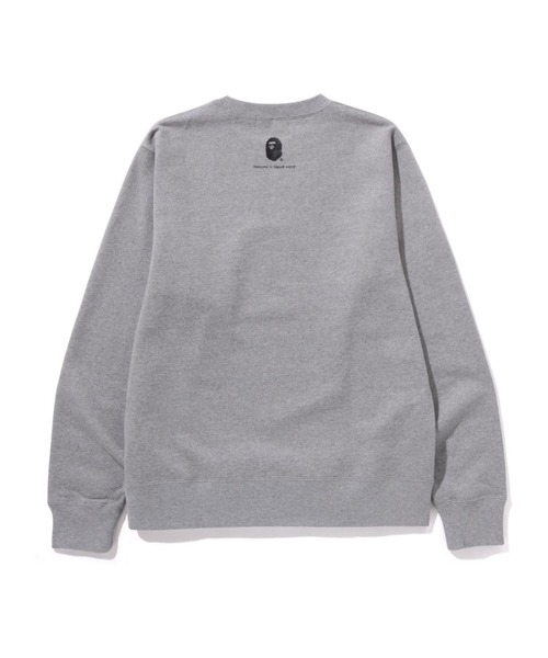 A BATHING APE(アベイシングエイプ)の「GO APE POINTER COLLEGE CREWNECK BAPEC(スウェット・メンズ・グレー/ブラック・MEDIUM/X-LARGE/LARGE/XXX-LARGE/SMALL/XX-LARGE)」の4枚目の写真