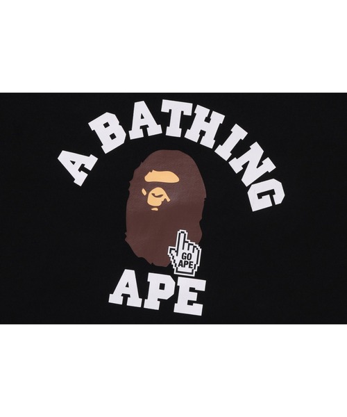 A BATHING APE(アベイシングエイプ)の「GO APE POINTER COLLEGE CREWNECK BAPEC(スウェット・メンズ・グレー/ブラック・MEDIUM/X-LARGE/LARGE/XXX-LARGE/SMALL/XX-LARGE)」の5枚目の写真