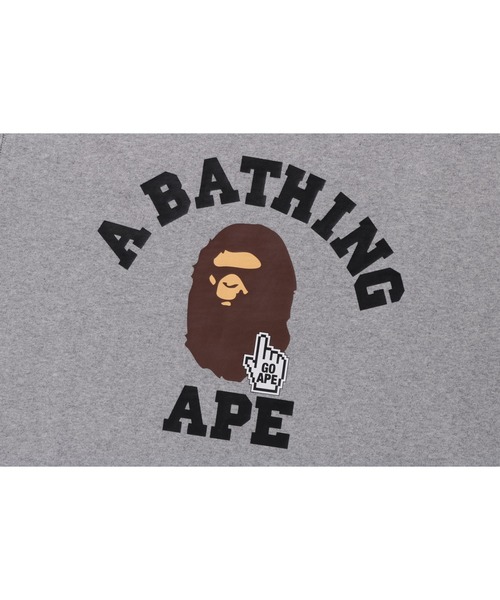 A BATHING APE(アベイシングエイプ)の「GO APE POINTER COLLEGE CREWNECK BAPEC(スウェット・メンズ・グレー/ブラック・MEDIUM/X-LARGE/LARGE/XXX-LARGE/SMALL/XX-LARGE)」の6枚目の写真
