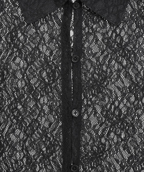 ANAP(アナップ)の「レース シャツ カーディガン(シャツ/ブラウス・レディース・ホワイト/ブラック・F)」の6枚目の写真