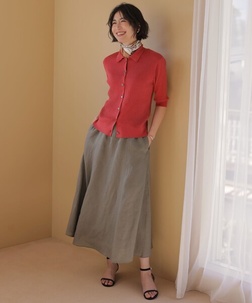 J.PRESS(ジェイプレス)の「【WEB限定・セット着用可】リネン フレア スカート(スカート・レディース・ブラウン系/ネイビー系・9/7/11)」の21枚目の写真