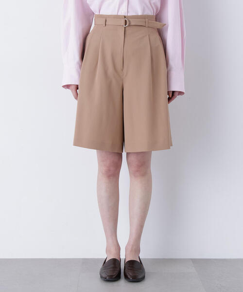 N.（N. Natural Beauty Basic）（エヌエヌナチュラルビューティーベーシック）の「ベルテッドショートパンツ（その他パンツ・レディース・ベージュ/チャコールグレー・ﾌﾘ-）」の11枚目の写真