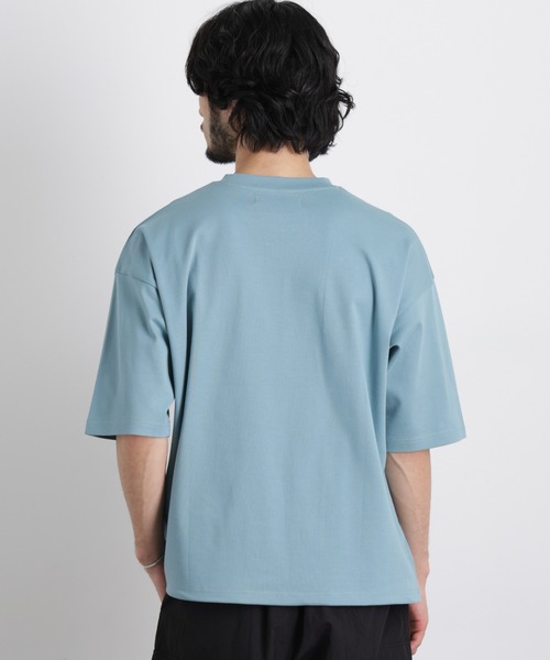 NANO universe(ナノユニバース)の「ワイドダンボール Tシャツ 半袖(Tシャツ/カットソー・メンズ・オレンジ/ホワイト/ブルーグリーン/ブラック・L/M/S)」の7枚目の写真