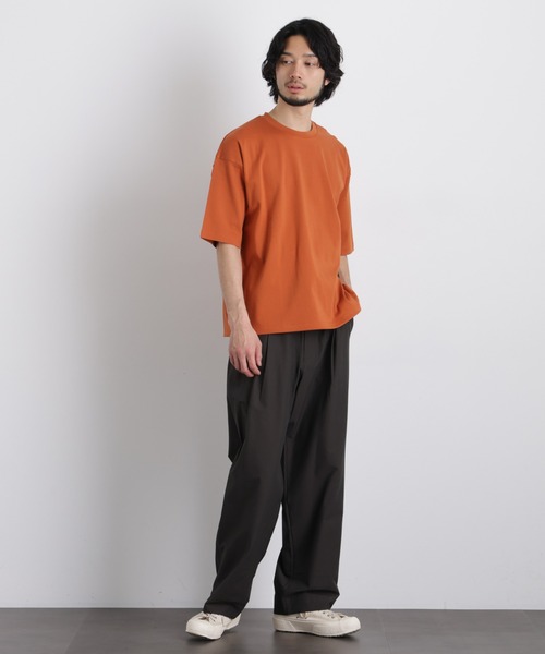 NANO universe(ナノユニバース)の「ワイドダンボール Tシャツ 半袖(Tシャツ/カットソー・メンズ・オレンジ/ホワイト/ブルーグリーン/ブラック・L/M/S)」の22枚目の写真