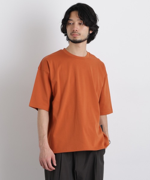NANO universe(ナノユニバース)の「ワイドダンボール Tシャツ 半袖(Tシャツ/カットソー・メンズ・オレンジ/ホワイト/ブルーグリーン/ブラック・L/M/S)」の19枚目の写真