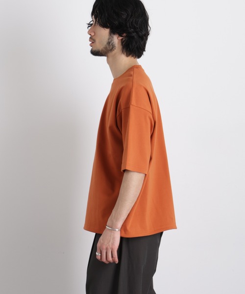 NANO universe(ナノユニバース)の「ワイドダンボール Tシャツ 半袖(Tシャツ/カットソー・メンズ・オレンジ/ホワイト/ブルーグリーン/ブラック・L/M/S)」の21枚目の写真