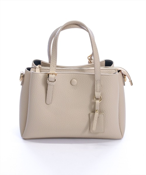 clear（クリア）の「レザー多機能2WAYトートバッグ［大人 カジュアル 着回し力抜群］≪新作≫（トートバッグ・レディース・ベージュ/ブラック・F）」の9枚目の写真