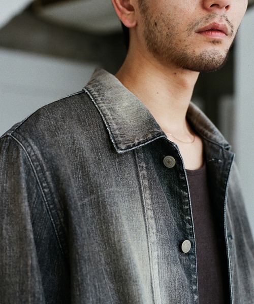 LIDNM(リドム)の「Fog Washed Chore Jacket(ブルゾン・メンズ・ブラック系その他・SMALL/MEDIUM/LARGE)」の3枚目の写真