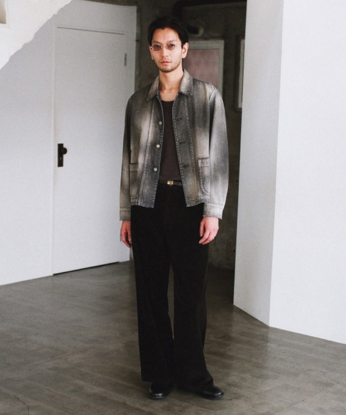 LIDNM(リドム)の「Fog Washed Chore Jacket(ブルゾン・メンズ・ブラック系その他・SMALL/MEDIUM/LARGE)」の2枚目の写真