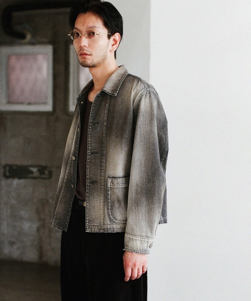 LIDNM(リドム)の「Fog Washed Chore Jacket(ブルゾン・メンズ・ブラック系その他・SMALL/MEDIUM/LARGE)」の7枚目の写真