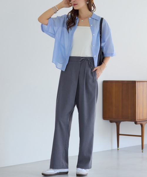 alotta(アロッタ)の「ラップリボンスラックス(その他パンツ・レディース・ベージュ/グレー系その他/ブラック・M/L/LL)」の6枚目の写真