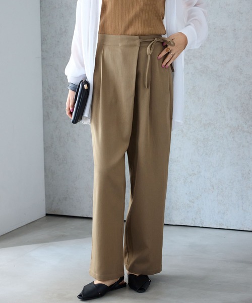 alotta(アロッタ)の「ラップリボンスラックス(その他パンツ・レディース・ベージュ/グレー系その他/ブラック・M/L/LL)」の13枚目の写真