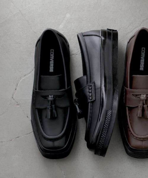 CONVERSE ブラック ローファー CONVERSE コンバース AS SQUARETOE LOAFER オールスター スクエアトウ