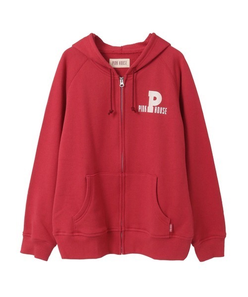PINK HOUSE（ピンクハウス）の「Pロゴ＆ネームワッペン使いパーカー（パーカー・レディース・ネイビー/レッド/ピンク/ブラック/オフホワイト・フリー）」の5枚目の写真