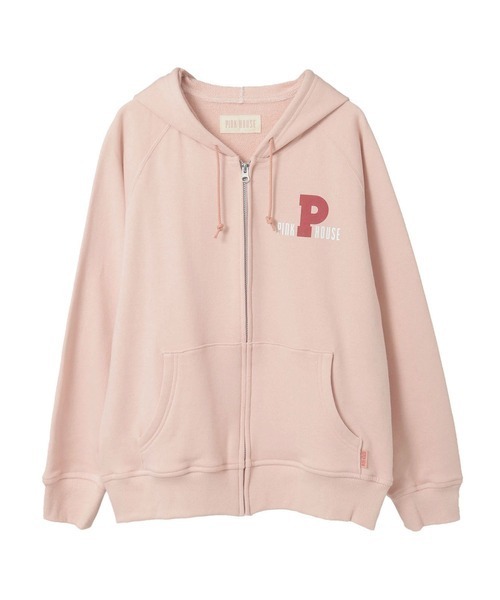 PINK HOUSE（ピンクハウス）の「Pロゴ＆ネームワッペン使いパーカー（パーカー・レディース・ネイビー/レッド/ピンク/ブラック/オフホワイト・フリー）」の4枚目の写真