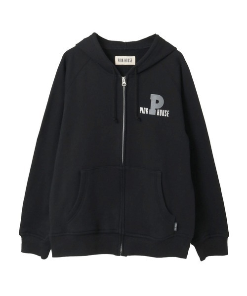 PINK HOUSE（ピンクハウス）の「Pロゴ＆ネームワッペン使いパーカー（パーカー・レディース・ネイビー/レッド/ピンク/ブラック/オフホワイト・フリー）」の3枚目の写真