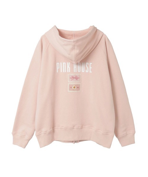 PINK HOUSE（ピンクハウス）の「Pロゴ＆ネームワッペン使いパーカー（パーカー・レディース・ネイビー/レッド/ピンク/ブラック/オフホワイト・フリー）」の7枚目の写真